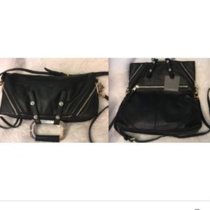Convertible Cynthia Rowley Bag Purse Black Leather